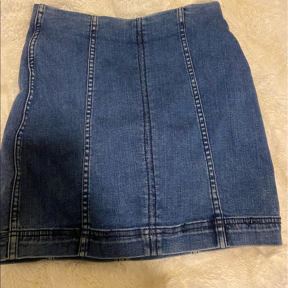 Free people denim skirt